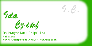 ida czipf business card